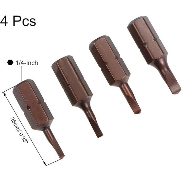 Triangular Bits Set 4-in-1 1/4 Inch Hex Shank Magnetic ScrewDriver Bit Set - Picture 2 of 4